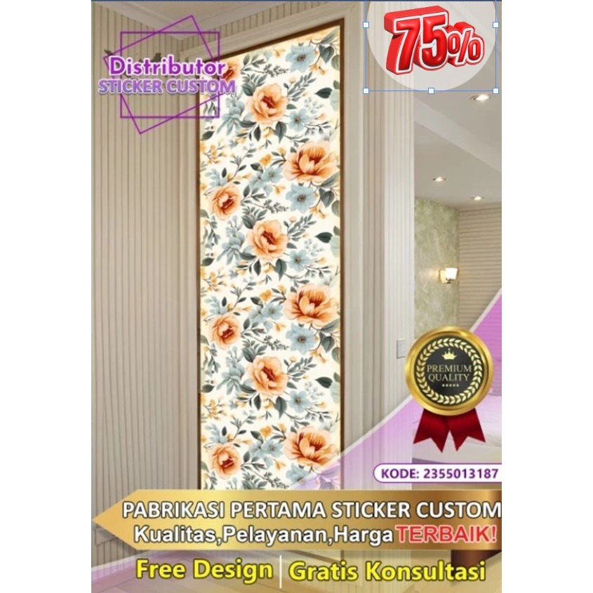 Jual Sticker Custom 3D Tema Pattern | Stiker Kaca Kantor | Stiker Kaca ...