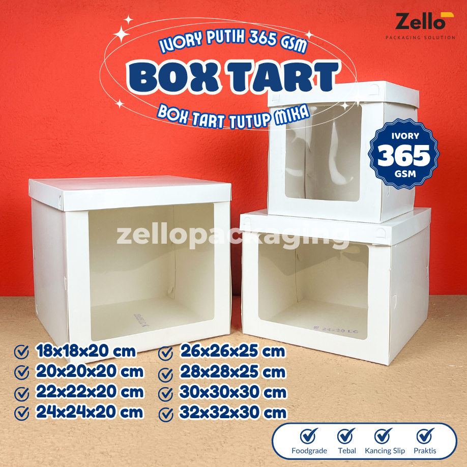 Jual Dus Kue Tart Tinggi Box Pudding Cake Tower Duplex Putih Hampers ...