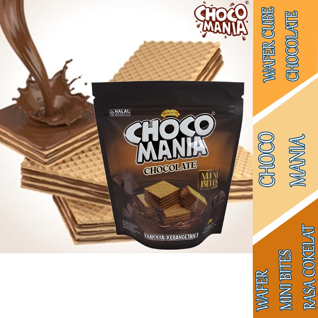 Jual Wafer Mini Bites Rasa Cokelat - Choco Mania - Wafer Cube Chocolate ...