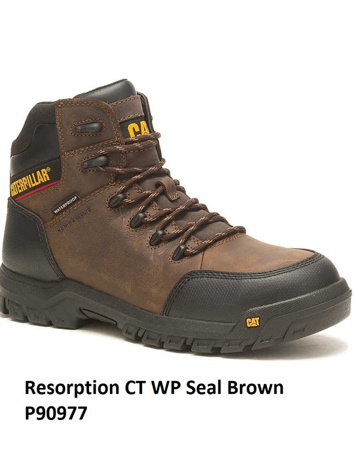 Jual Caterpillar Safety Shoes Resorption CT WP Seal Brown P90977 ...