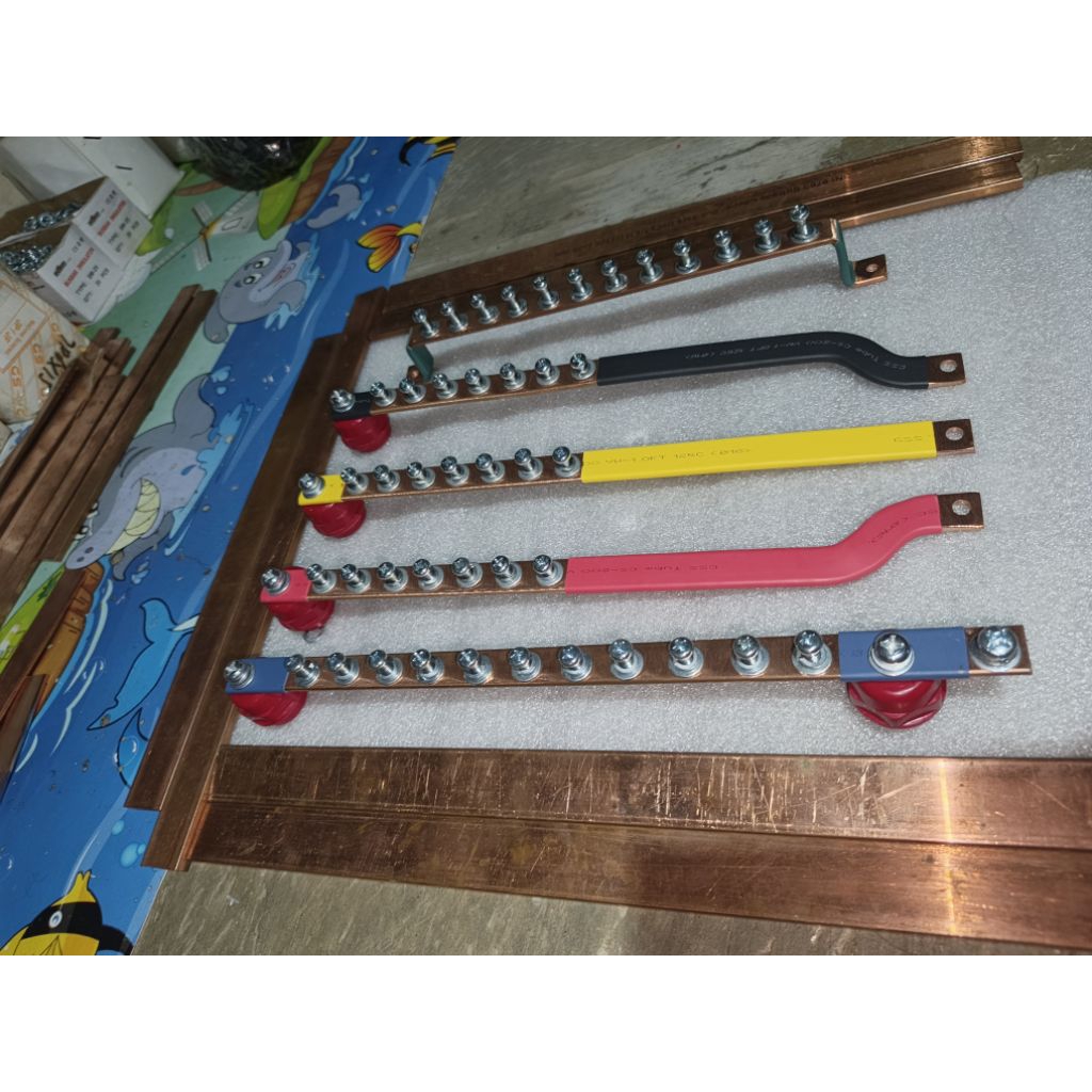 Jual BUSBAR 3×15 RSTN + GROUND PANJANG 30 CM UNTUK MCCB 30A/100A ...