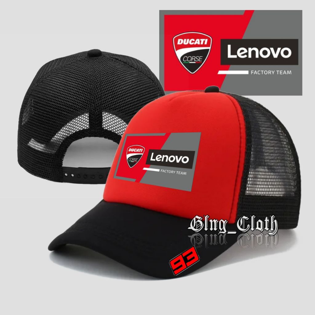 Jual Topi Marc Marquez 93 Ducati Trucker - Topi Jaring Racing - Topi ...