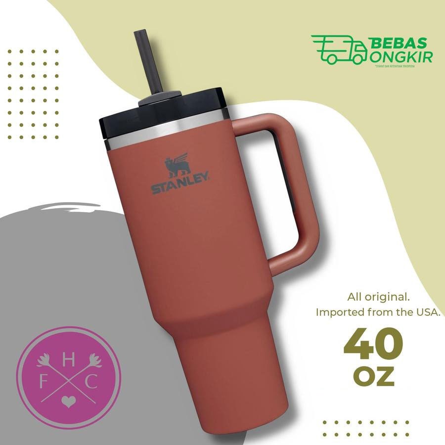 Jual Stanley The Quencher H2.0 FlowState Tumbler 40 OZ Red Rust ...