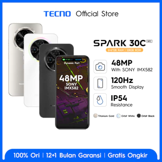 TECNO SPARK 30C– 6GB+6GB*+128, 120Hz Display, Sony 48M Camera,Helio G81,5000mAh, IP54,7.8mm Ultra Slim,NFC