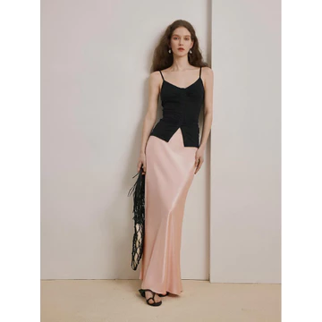 ROUIE Zatta Skirt Satin Skirt Maxi Rok Satin Silk High Quality Rok Satin Duyung Size Lengkap S
