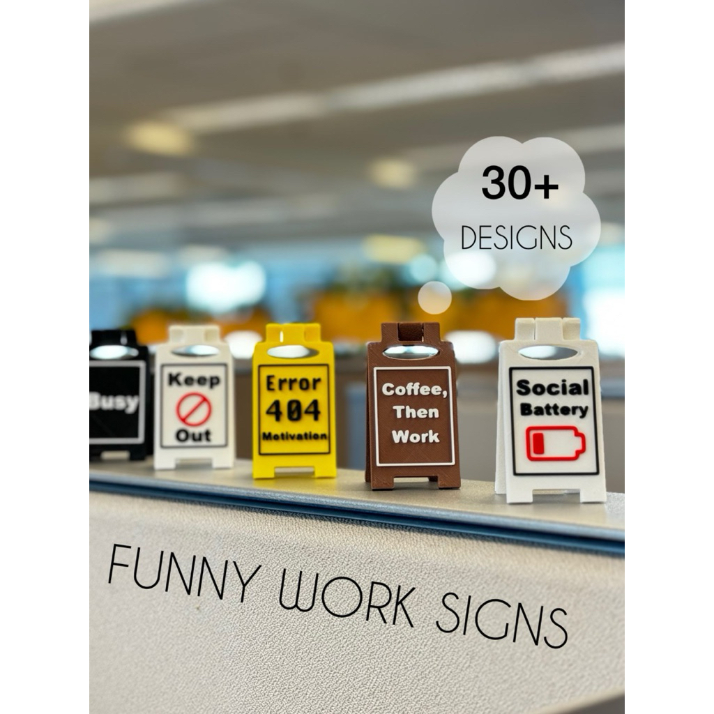 Jual Funny Mini Sign | office sign funny | sign prank | mini sign ...