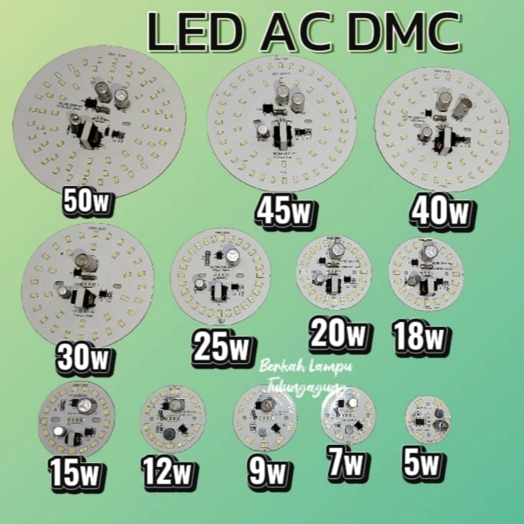 Jual ( REKOMENDASI) PCB LED AC DMC 5W SAMPAI 50W/ Nyala Warna Putih ...