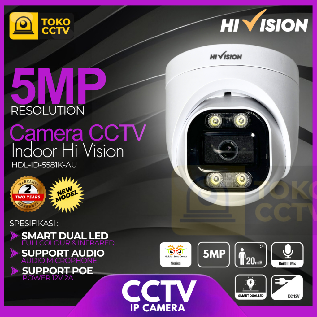 Jual KAMERA CCTV IP INDOOR COLORVU 5MP HI VISION | Shopee Indonesia