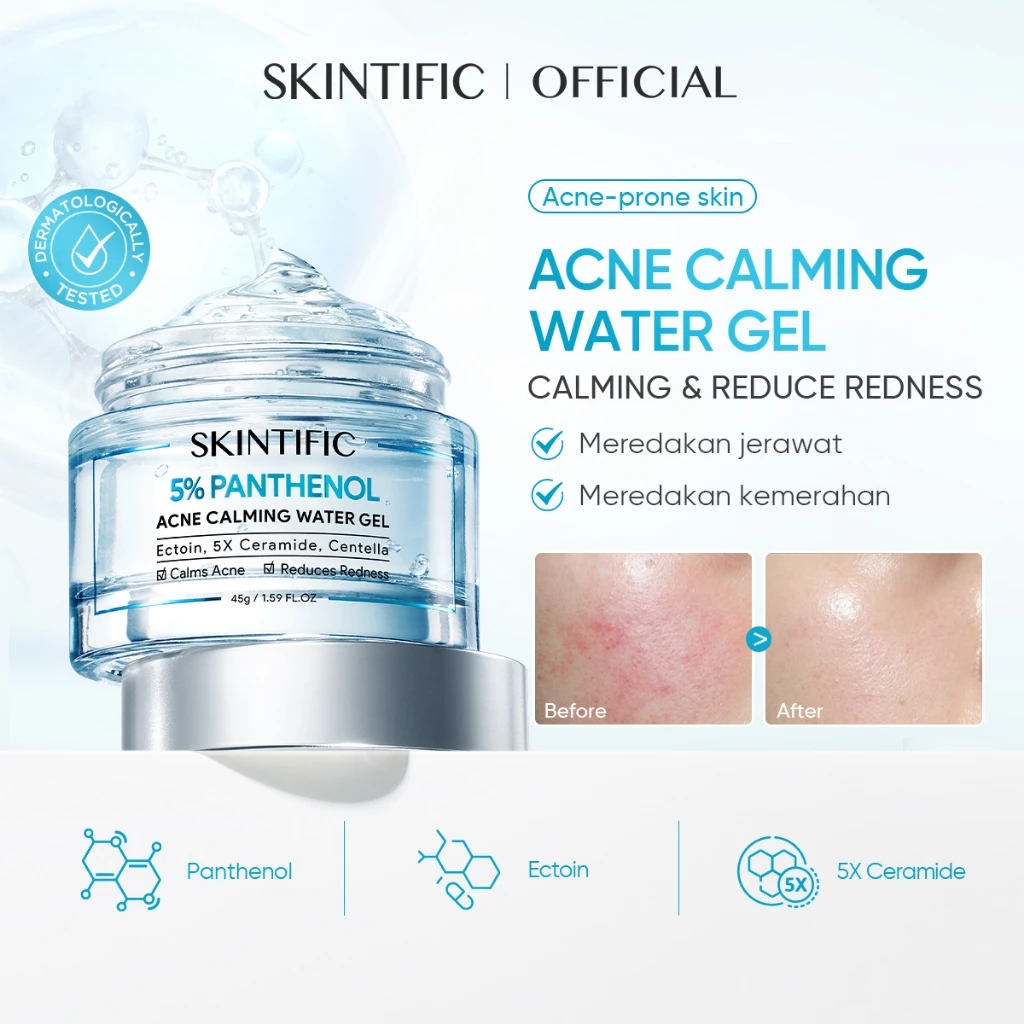 Gel Moisturizer All-in-One SKINTIFIC 5X Ceramide dan Niacinamide untuk Kecerahan Kulit