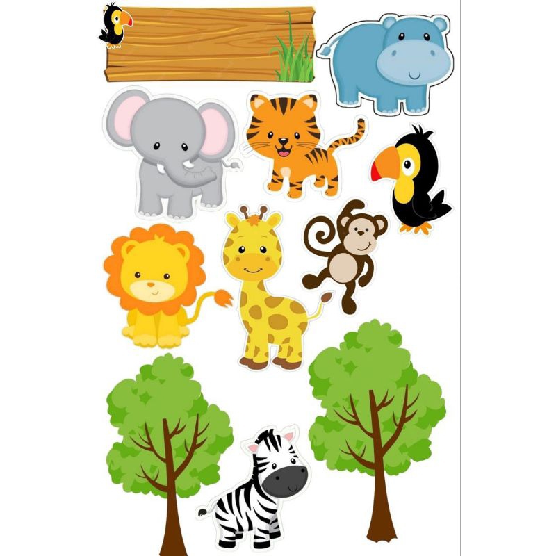 Jual Part 2 | HEWAN /Topper KEBUN BINATANG ZOO Birthday Request Nama ...