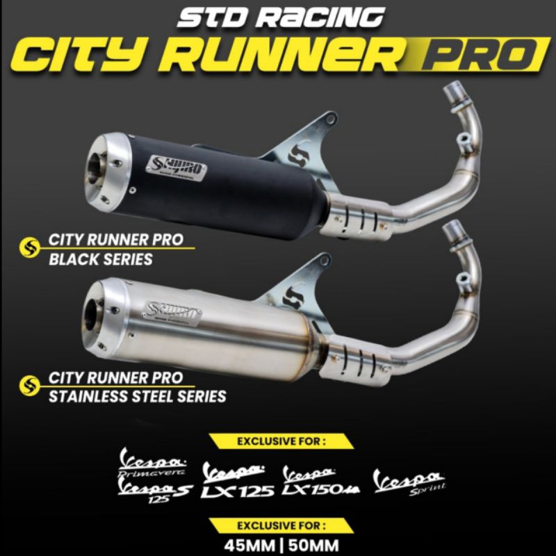 Jual Knalpot Standar Racing Shijiro type CITY RUNNER PRO for Vespa ...