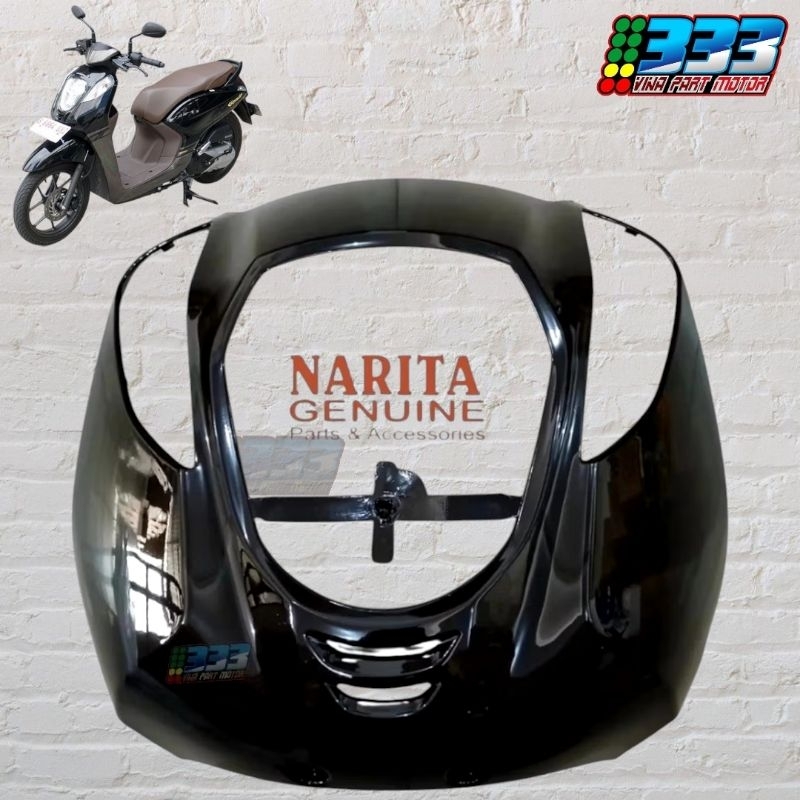Jual cover front panel tameng depan honda genio K0J hitam | Shopee ...