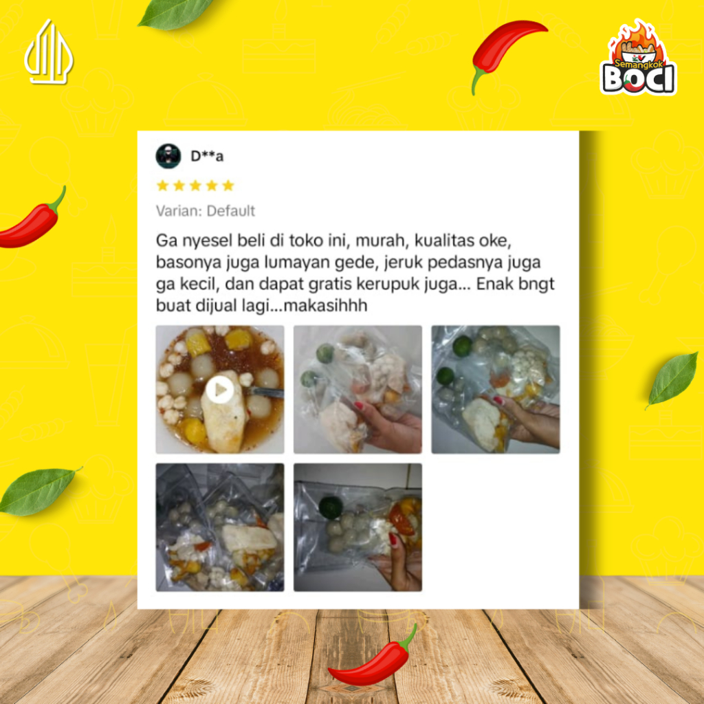 Jual [Paket Reseller 12 Pcs] Semangkok Boci - Mix Baso Aci