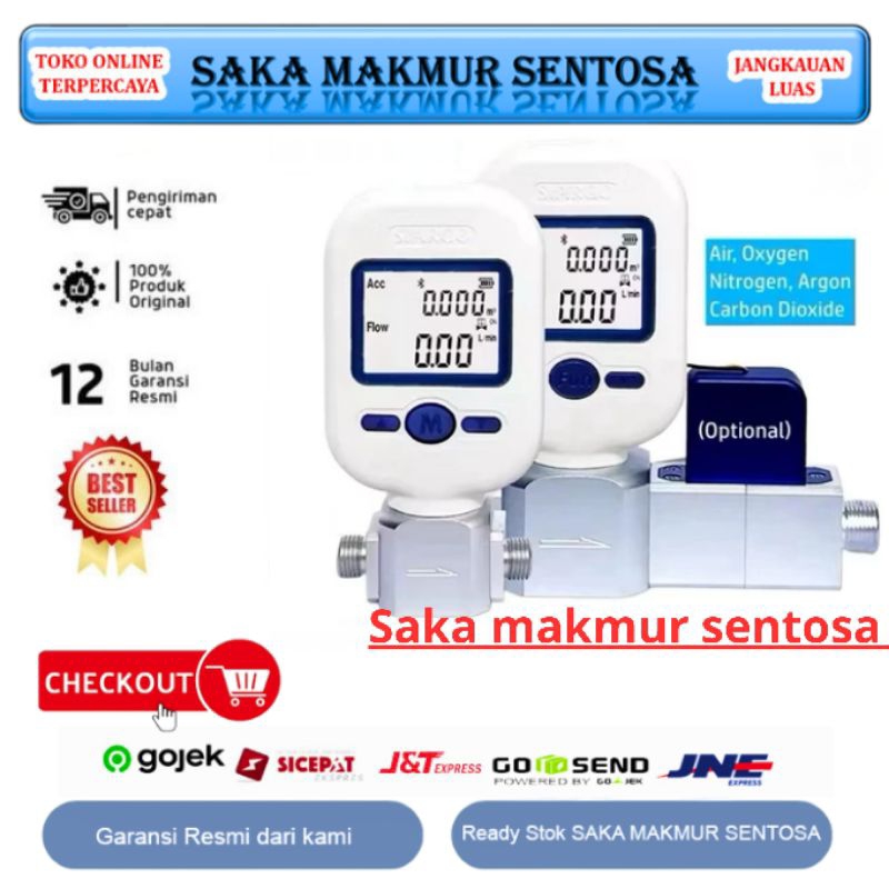 Jual Flow Meter Gas MF5708 Air Flowmeter Tester Digital Oxygen Nitrogen ...