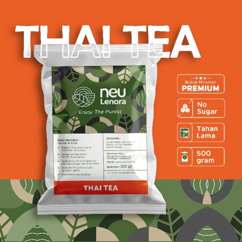Jual THAI TEA Bubuk Minuman NEULENORA 500gram - Powder Drink I Premium ...