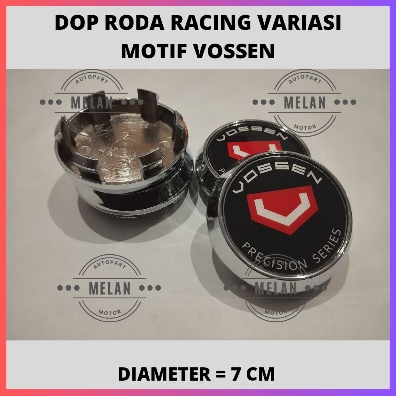Jual Dop roda tutup velg racing Chrome motif logo vossen ukuran ...