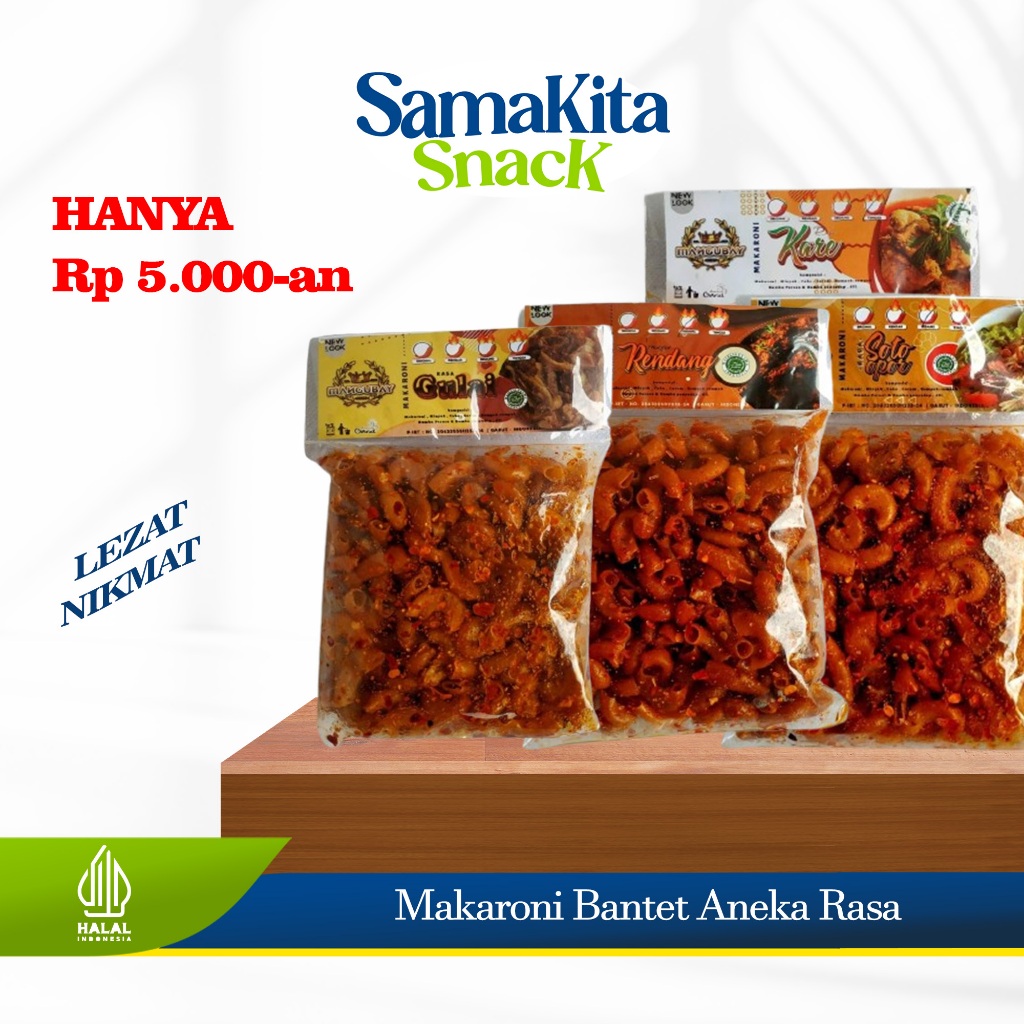 Jual Makaroni Bantet Pedas Cikruh Murah 5000an Rasa Gulai Rendang Kare ...