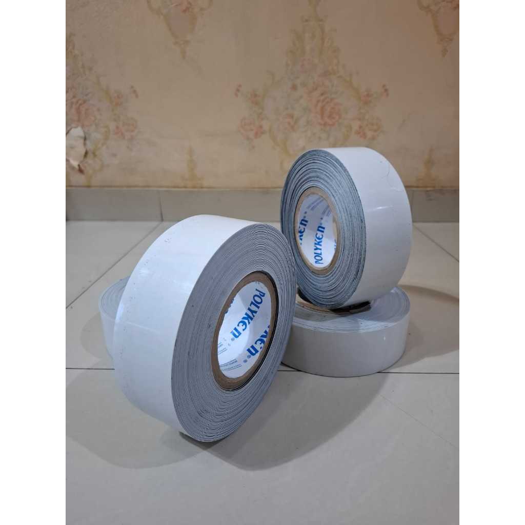 Jual Wrapping Tape Polyken 2 inch x 100 feet Hitam Putih Isolasi Pipa ...