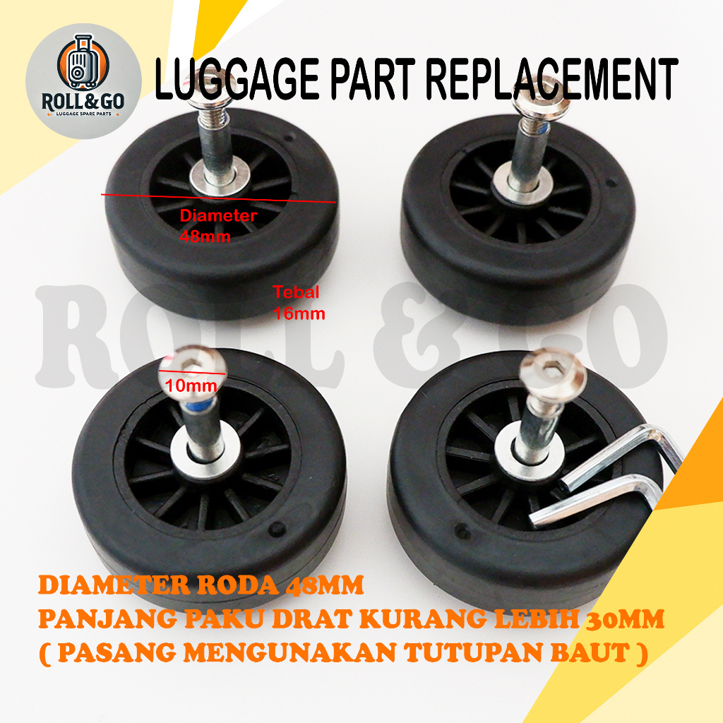 Jual RODA KOPER PENGGANTI DIAMETER 48MM | PEMASANGAN PRAKTIS MENGUNAKAN ...
