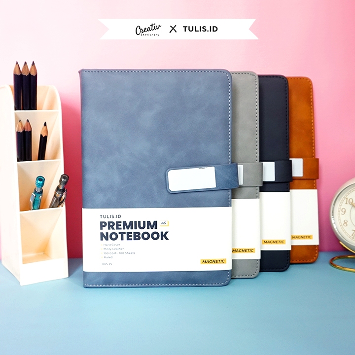 Jual [Tulis.Id] Premium Misty Magnetic Notebook Hardcover Leather ...
