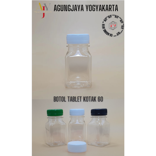 Jual Botol Pet 60 Tablet Kotak Natural / Botol Tablet / Botol Obat ...