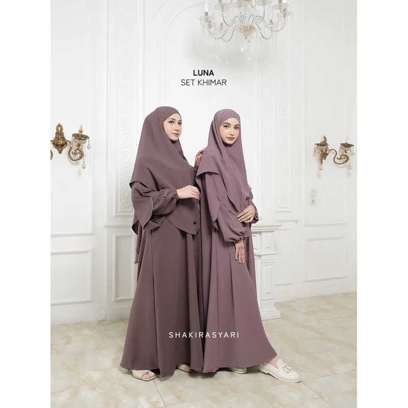 Set Gamis Khimar Umroh Luna Shakirasyari