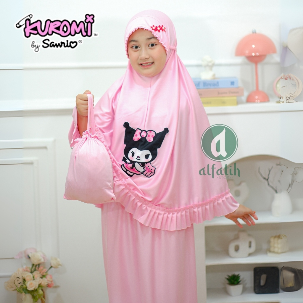 Jual MUKENA ANAK KUROMI MIMI ARETHA - MUKENAH REMPEL KARAKTER KUROMI ...
