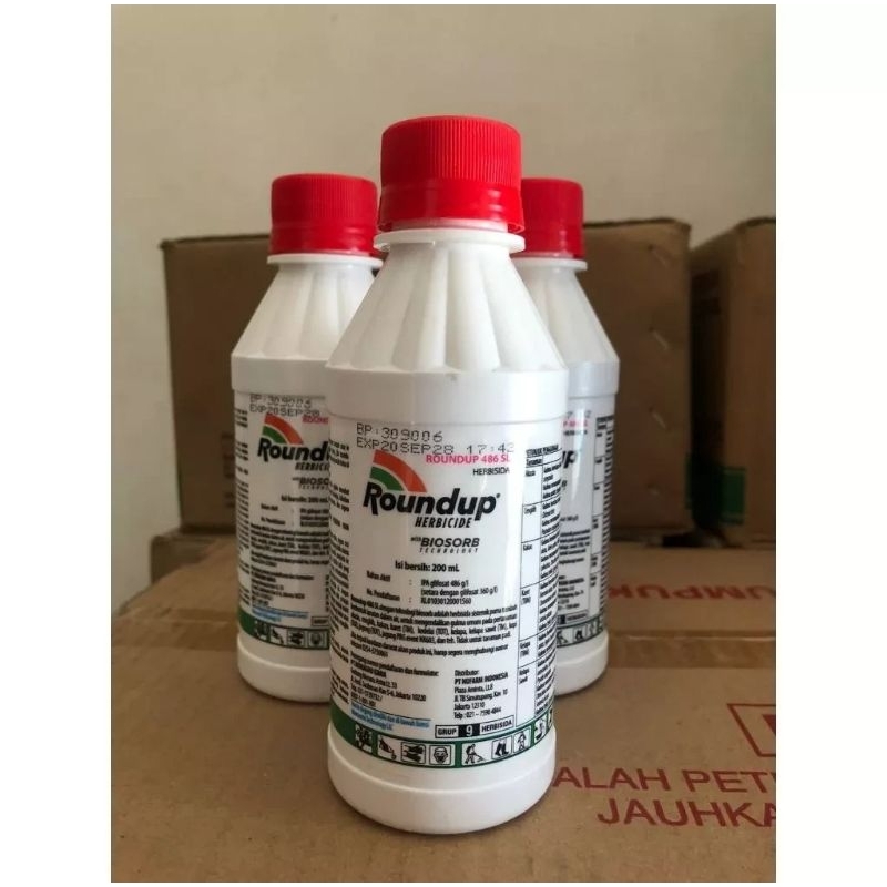 Jual Obat Pembasmi Rumput Herbisida Roundup 486 SL Kemasan 200 ML ...