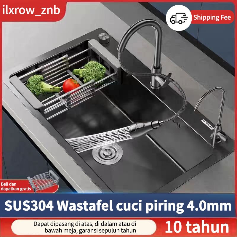 Wastafel Cuci Piring Paket Kitchen Sink Stainless Hitam/Perak Stainless Steels
