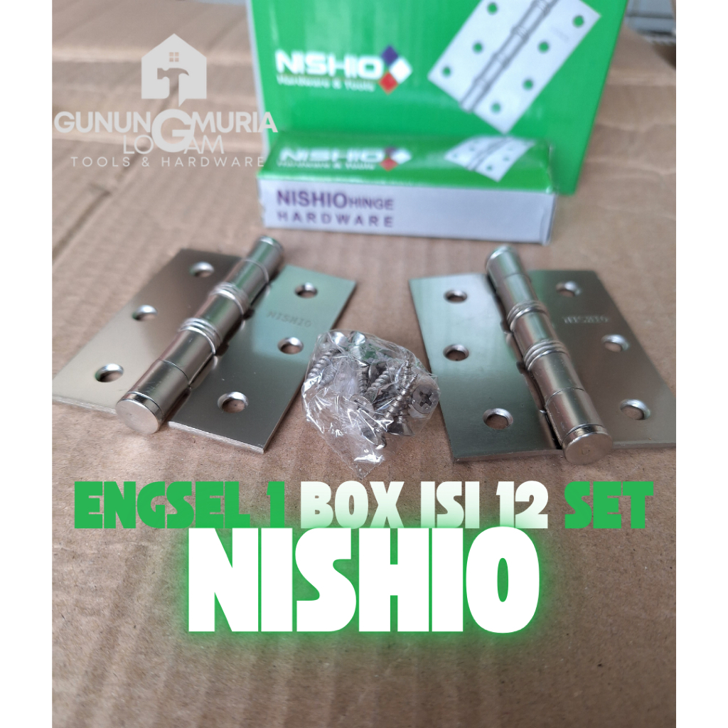 Jual 1 BOX isi 12 SET/12 PCS (24 Biji) Engsel Jendela Pintu Tebal 