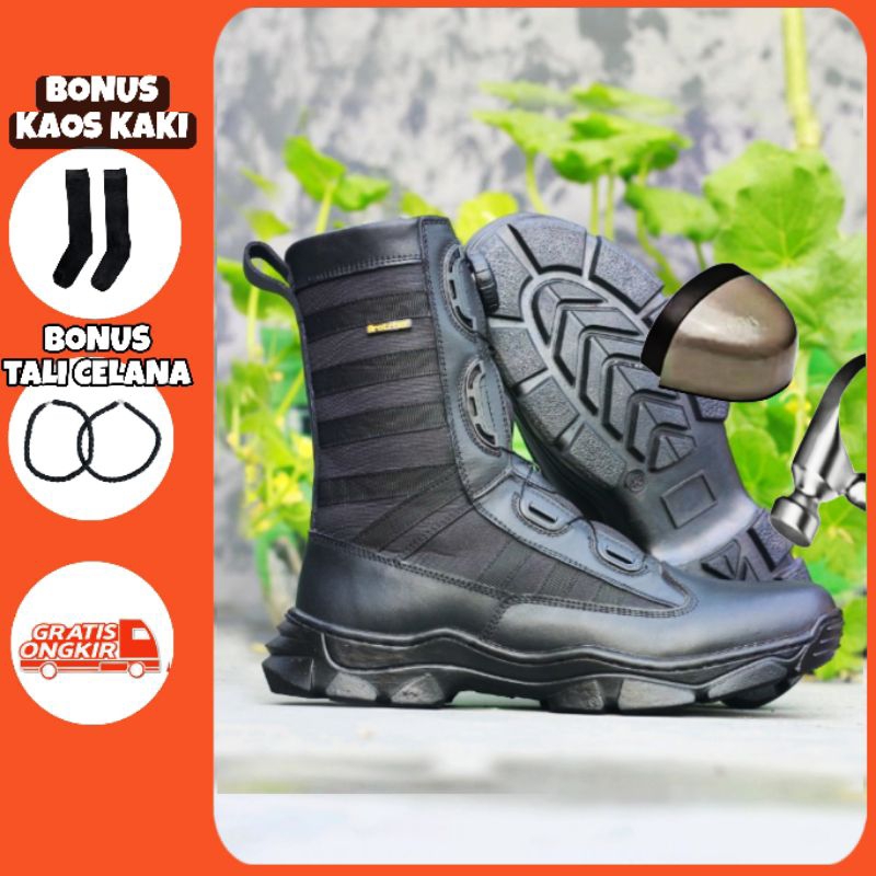 Jual Sepatu PDL Tali putar tactikal tni polri sekurity bahan kulit sapi ...