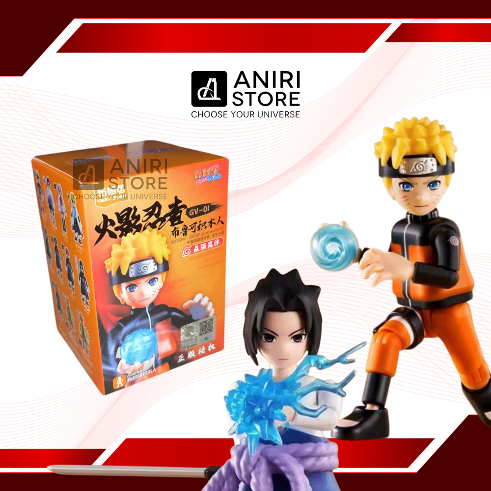 Figurine Naruto Sasuke 'Pajamas Series' En Boîte Surprise - 7 Cm, Collection En PVC