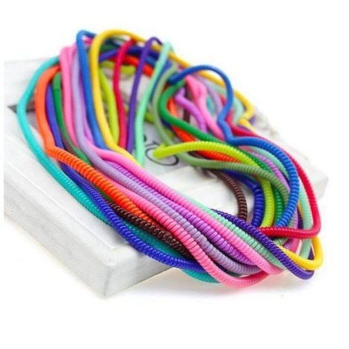 Charger Cable Saver Protectors, Spiraalkabel Beschermhoes Draadbeschermers Snoer Hoofdtelefoonbesparing Laadwielbeschermer voor Telefoons Data Kabels(zwart bruin wit