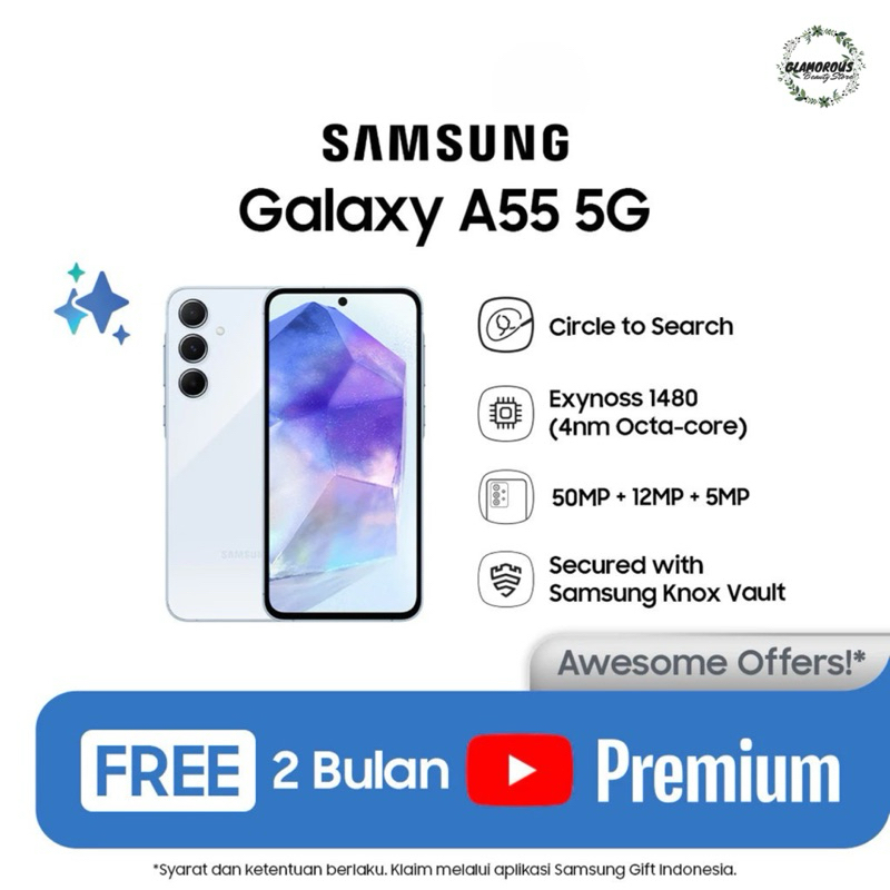 Jual Samsung Galaxy A55 5G - Awesome Ice Blue | Shopee Indonesia