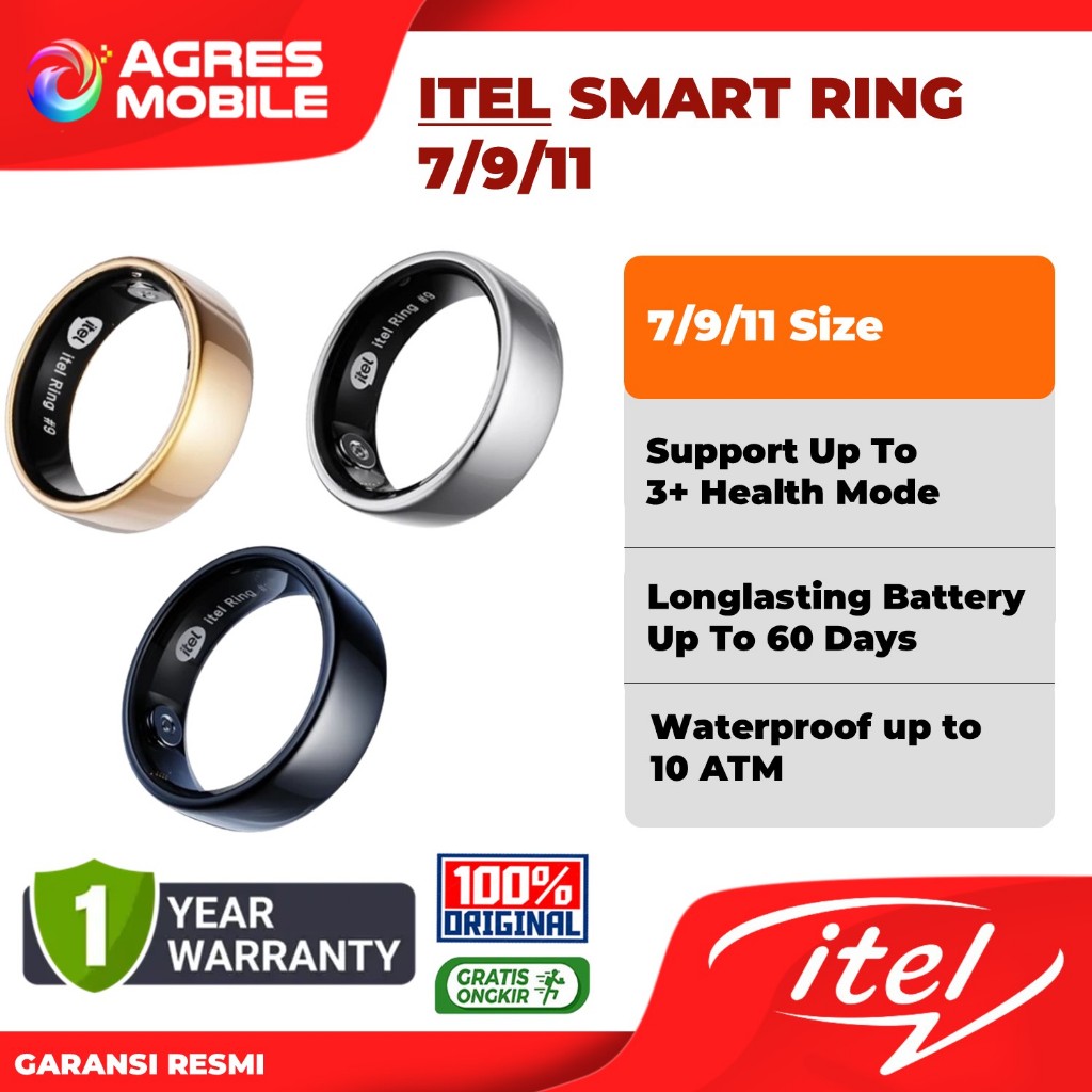 Jual itel Ring Real Time Heart Rate / Blood Oxygen / Sleep Monitor ...