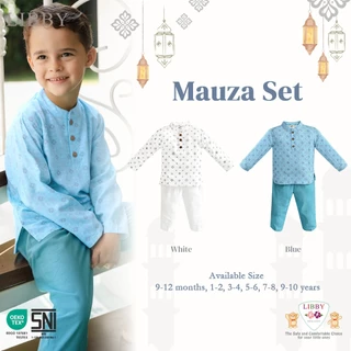 LIBBY Setelan Koko Anak Laki Laki 9bulan sampai 10tahun | Setelan Baju Lebaran Muslim Anak | Sarimbit | Mauza Set |