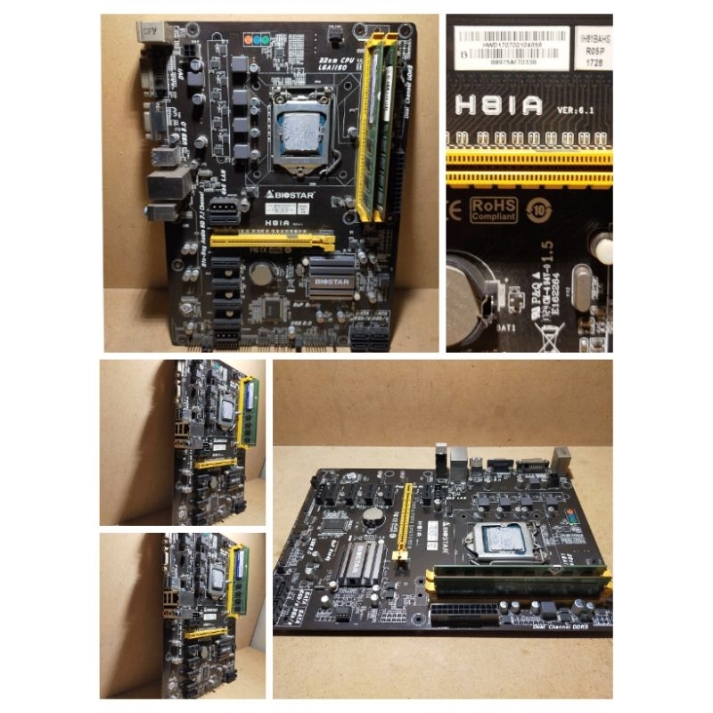 Jual mobo biostar h81a + proc i5 4670 3.5ghz + ram 8gb | Shopee Indonesia