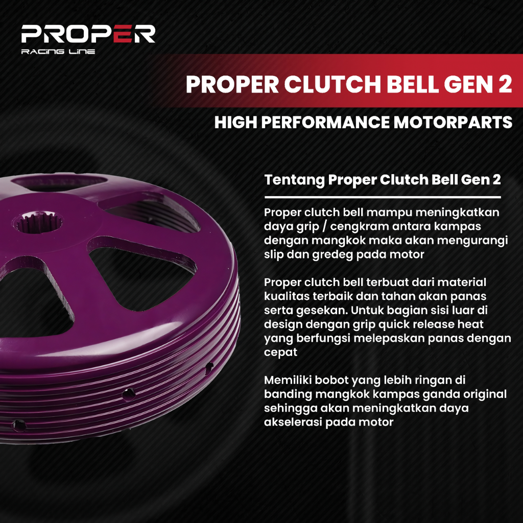 Jual MANGKOK KAMPAS GANDA PROPER RACING LINE VARIO PCX ADV VARIO 110 CW ...