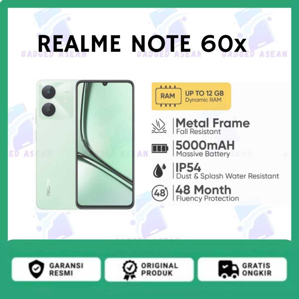 Jual Realme Note 60x 4/128 GB Garansi Resmi | Shopee Indonesia