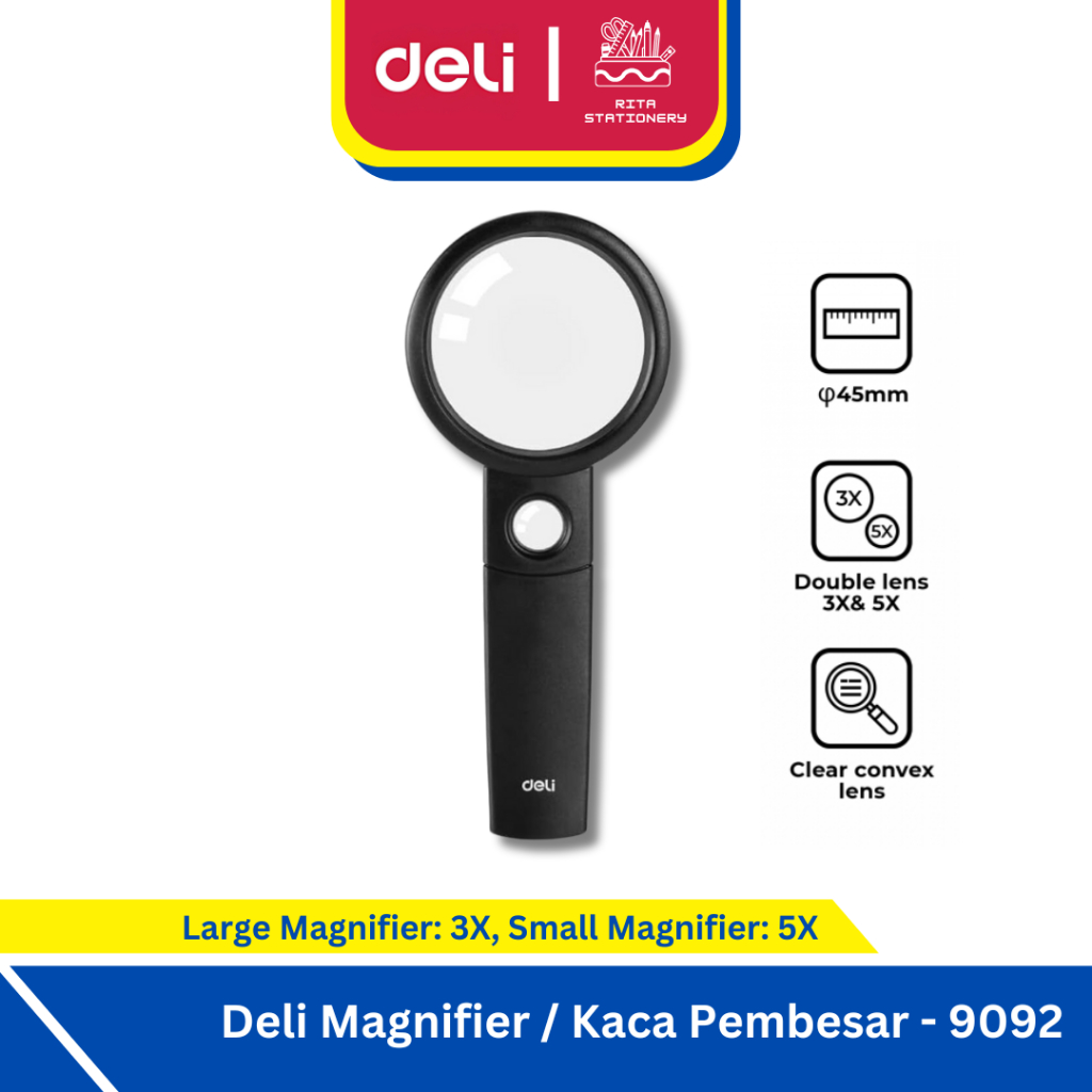 Jual Deli Kaca Pembesar / Magnifier lens 50mm - 9092 Loupe Lup Loop ...