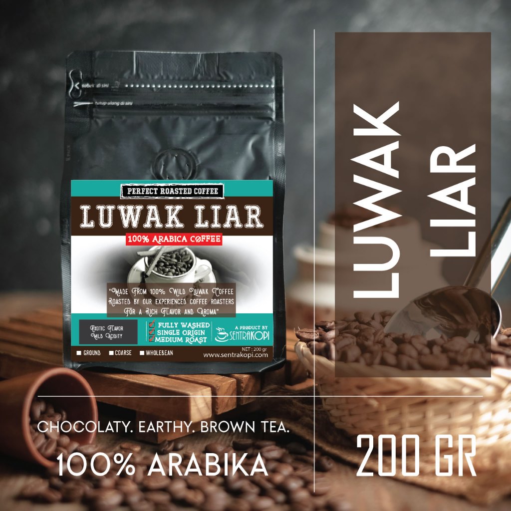 Jual Kopi Luwak Liar Arabika Gayo 200 Gram - Bubuk Biji Asli Pure