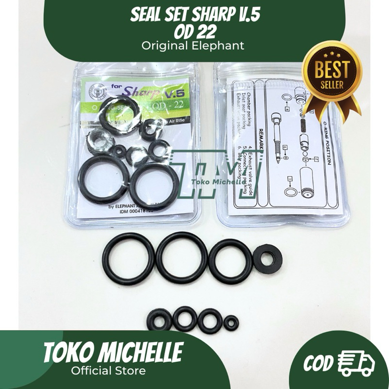 Jual Seal Set V5 OD 22 | Seal Sharp | Sil Set | Original Elephant ...