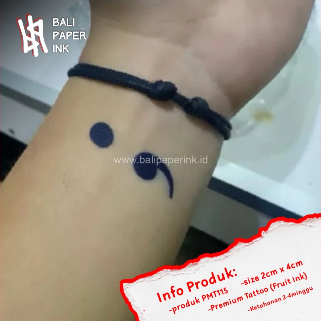 Tinta Sementara Premium Semicolon Buah Bali Paper Ink PMT115 untuk Tato Temporer