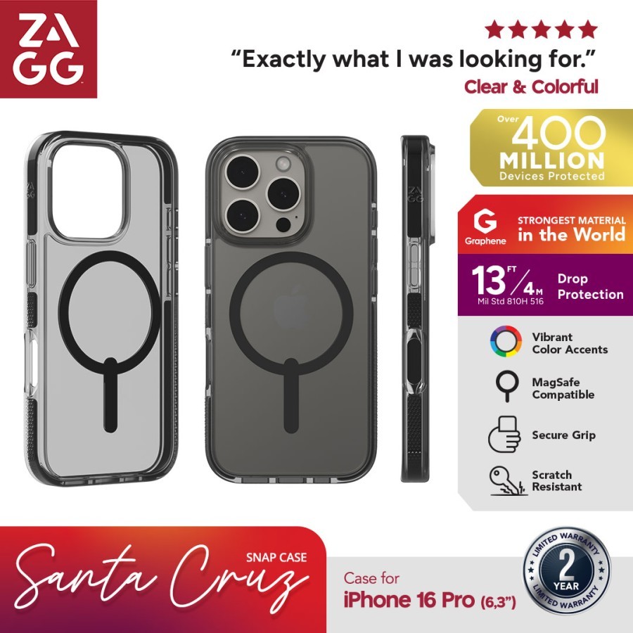 Jual ZAGG Case Magsafe For Iphone 16/16 Pro/16 Pro Max Snap Casing ...