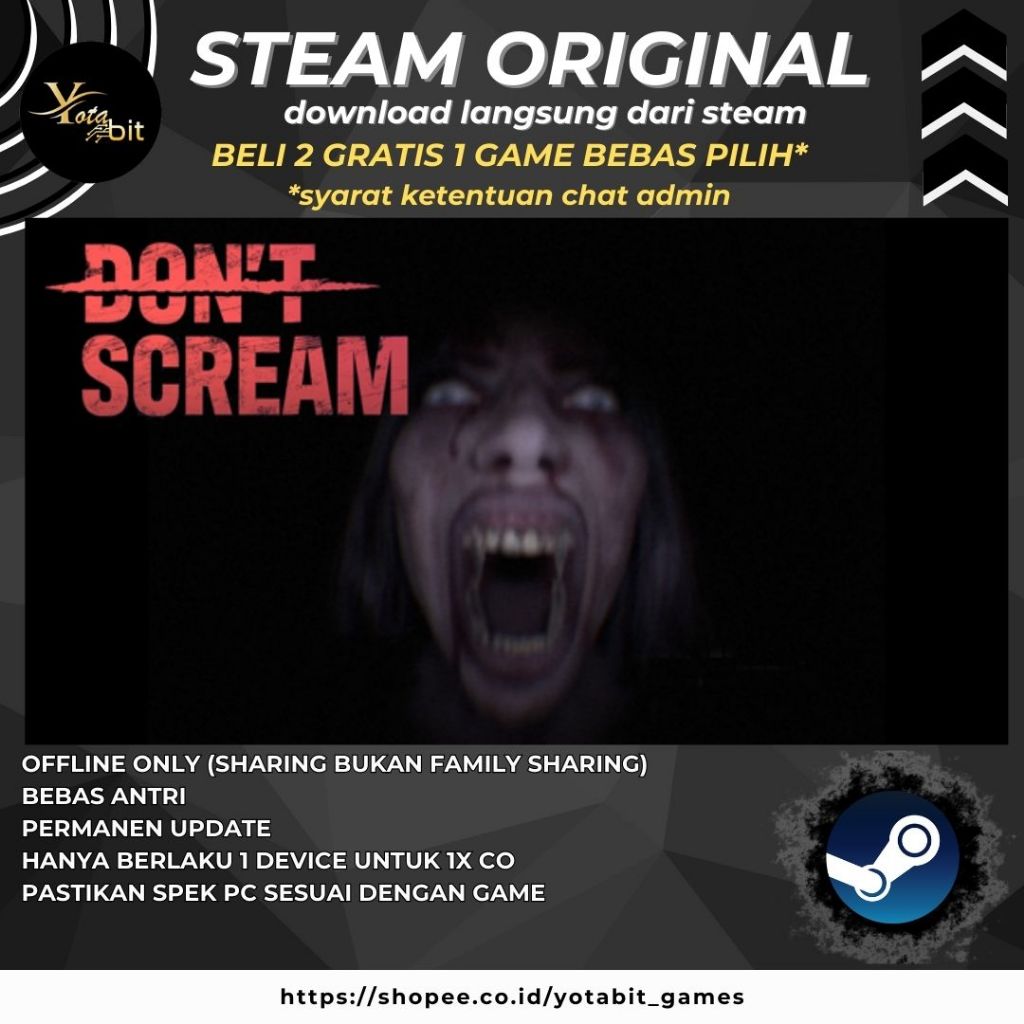 Jual DON'T SCREAM PC Game Sharing Original Offline | Shopee Indonesia