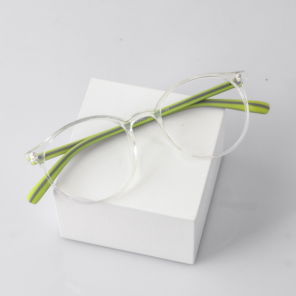 Frame Kacamata Lilium (FREE BOX+LAP) KACAMATA VINTAGE FRAME BULAT KACAMATA  PRIA WANITA LENSA BLUECROMIC PHOTOCROMIC BLUERAY ANTI RADIASI LENSA NORMAL 