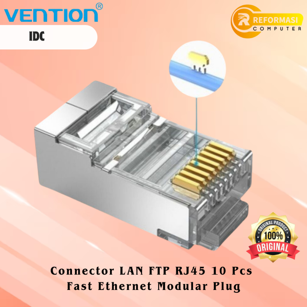 Jual VENTION Connector LAN FTP RJ45 CAT6 Vention IDC 10 Pcs Fast ...