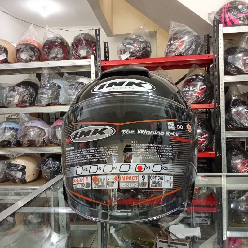 Jual HELM INK DYNAMIC SOLID BLACK ORIGINAL | Shopee Indonesia