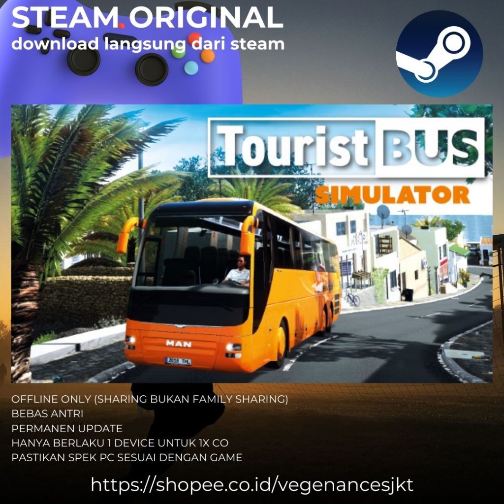 Jual Tourist Bus Simulator PC Game Sharing Original Latest