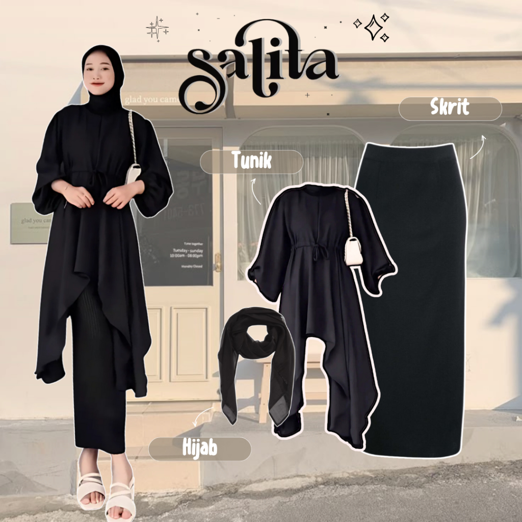 Jual One Set Lebaran 3IN1 Tunic Murah - Tunik Murah Kekinian + Rok Span ...